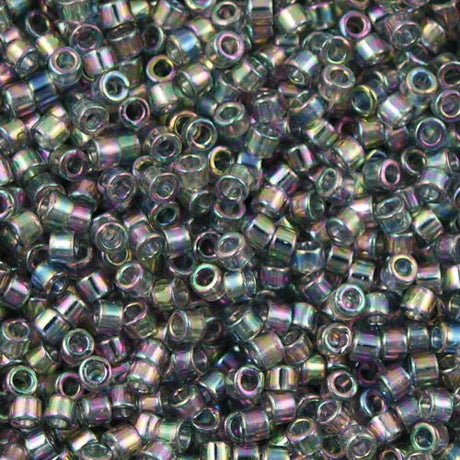 Miyuki Delica Seed Bead 15/0 Luster Grey AB 2-inch Tube DBS107