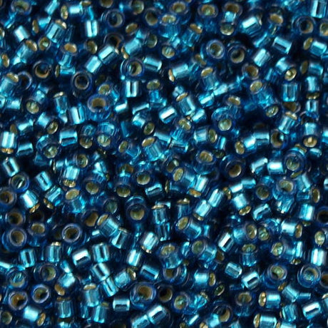 Miyuki Delica Seed Bead 10/0 Silver Lined Blue Zircon 7g Tube DBM608