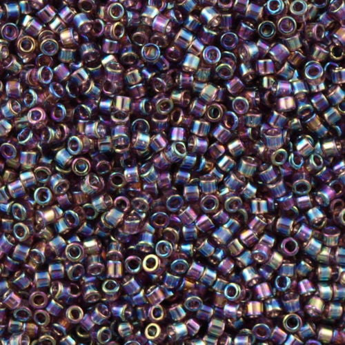 Miyuki Delica Seed Bead 10/0 Transparent Amethyst AB 7g Tube DBM1244