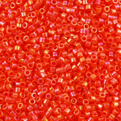 Miyuki Delica Seed Bead 10/0 Opaque Orange AB 7g Tube DBM161