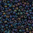 Miyuki Round Seed Beads 5/0 Opaque Matte Black AB 20g Tube (401FR)