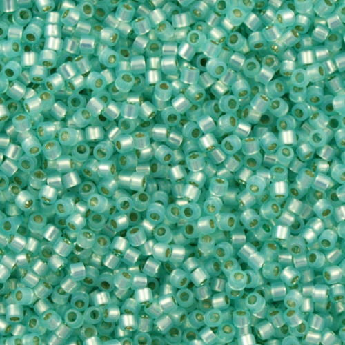 25g Miyuki Delica Seed Bead 11/0 Opal Silver Lined Dyed Light Aqua DB626