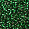 Miyuki Round Seed Beads 5/0 Silver Lined Green 20g Tube (146S)