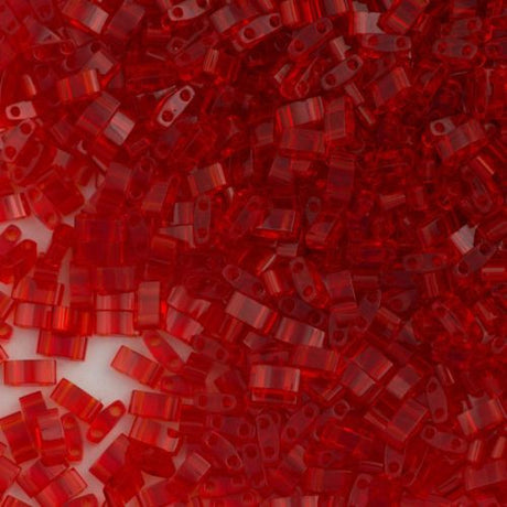 Miyuki Half Tila Seed Bead Transparent Ruby 7.5g Tube (140)