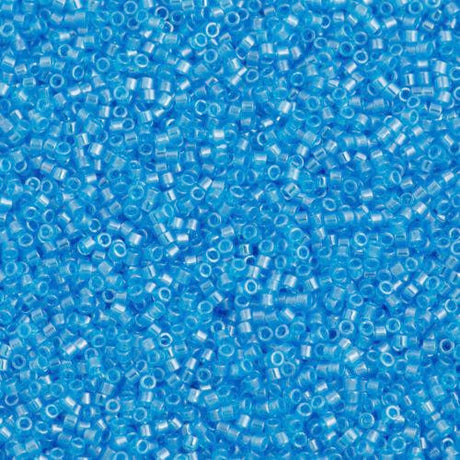 Miyuki Delica Seed Bead 11/0 Transparent Luster Dark Aqua 2-inch Tube DB1229