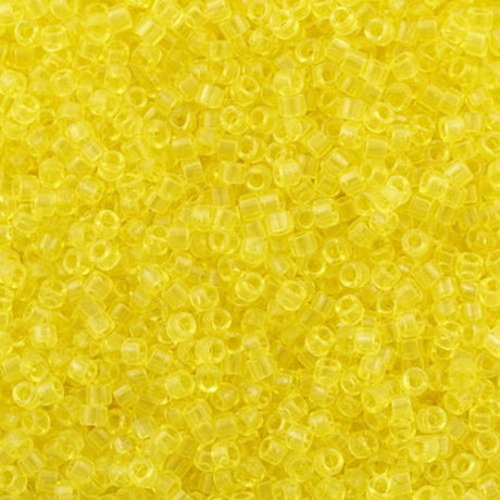 Miyuki Delica Seed Bead 15/0 Transparent Yellow 2-inch Tube DBS710