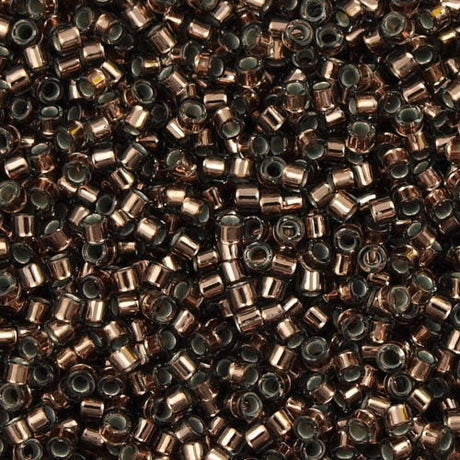 Miyuki Delica Seed Bead 15/0 Silver Lined Bronze 2-inch Tube DBS184