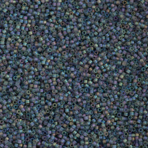 25g Miyuki Delica Seed Bead 11/0 Transparent Matte Grey AB DB863