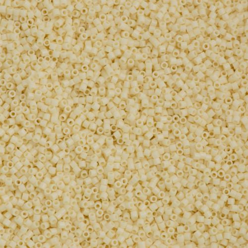 Miyuki Delica Seed Bead 15/0 Opaque Rich Cream 2-inch Tube DBS732