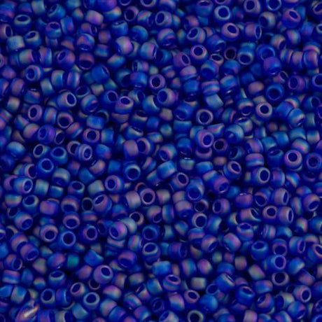 50g toho Round Seed Bead 8/0 Transparent Matte Periwinkle AB (87F)