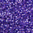 Miyuki Delica Seed Bead 10/0 Semi Matte Silver Lined Dyed Purple 7g Tube DBM694