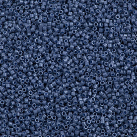 Miyuki Delica Seed Bead 11/0 Opaque Dark Lapis Glazed Luster 2-inch Tube DB267