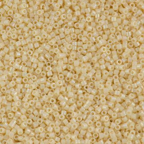 Miyuki Delica Seed Bead 10/0 Opaque Rich Cream AB 7g Tube DBM157