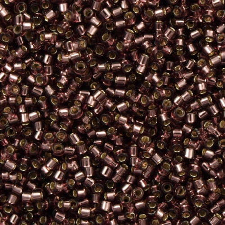 Miyuki Delica Seed Bead 10/0 Silver Lined Dark Amethyst 7g Tube DBM1204