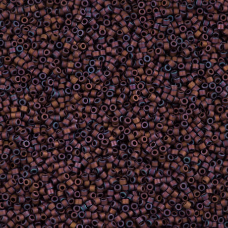 Miyuki Delica Seed Bead 15/0 Matte Copper 2-inch Tube DBS312