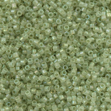 25g Miyuki Delica Seed Bead 11/0 Inside Dyed Color Celery Cream DB1765