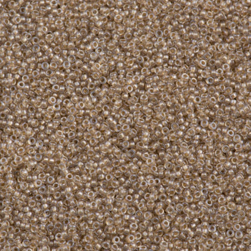 Miyuki Round Seed Bead 15/0 Inside Color Lined Sparkle Beige 2-inch Tube (1521)