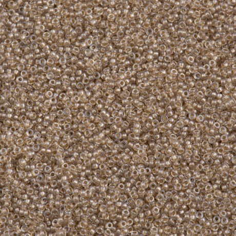 Miyuki Round Seed Bead 15/0 Inside Color Lined Sparkle Beige 2-inch Tube (1521)