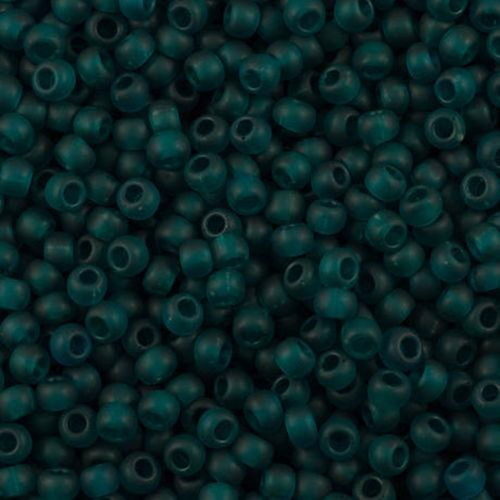 50g toho Round Seed Bead 8/0 Transparent Matte True Teal (7BDF)