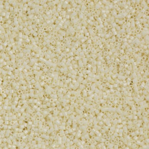 Miyuki Delica Seed Bead 15/0 Opaque Eggshell 2-inch Tube DBS203