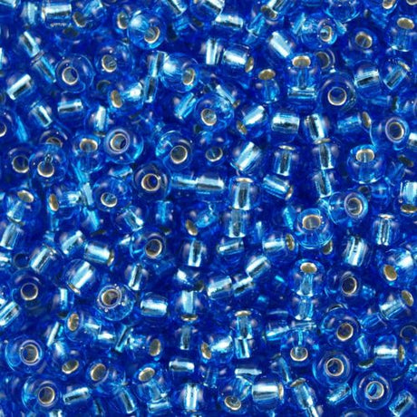 Miyuki Round Seed Beads 5/0 Silver Lined Sapphire 20g Tube (150S)