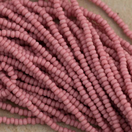 Czech Seed Bead 8/0 Opaque Rose 2-inch Tube (73030)