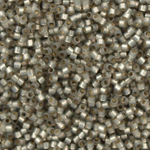 Miyuki Delica Seed Bead 10/0 Silver Lined Dyed Light Grey 7g Tube DBM630