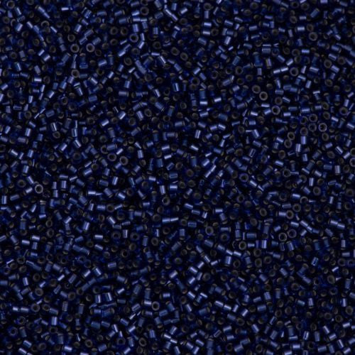 Miyuki Delica Seed Bead 15/0 Silver Lined Royal Blue 2-inch Tube DBS183