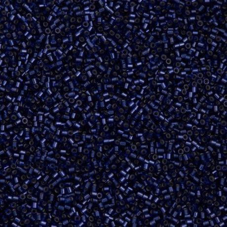 Miyuki Delica Seed Bead 15/0 Silver Lined Royal Blue 2-inch Tube DBS183