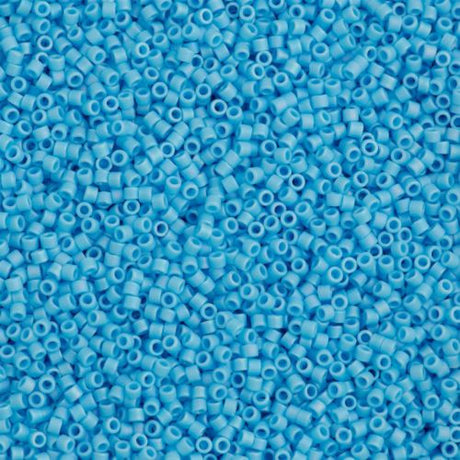 25g Miyuki Delica Seed Bead 11/0 Matte Opaque Light Blue AB DB879