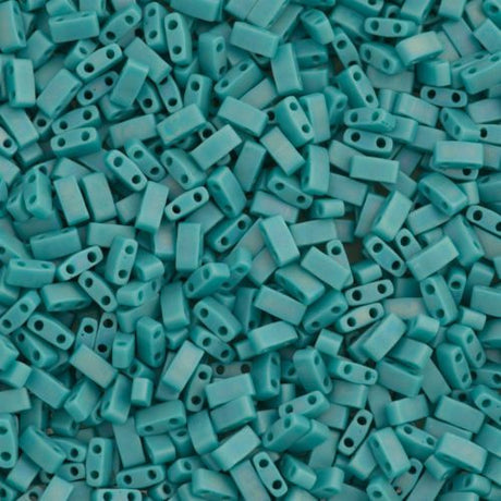 Miyuki Half Tila Seed Bead Opaque Matte Turquoise AB 7.5g Tube (412FR)