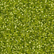 Miyuki Delica Seed Bead 15/0 Silver Lined Peridot 2-inch Tube DBS147