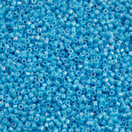 Miyuki Delica Seed Bead 10/0 Opaque Light Blue AB 7g Tube DBM164