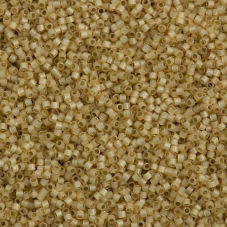 25g Miyuki Delica Seed Bead 11/0 Silver Lined Opal Glazed Straw DB1458