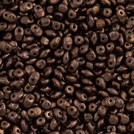 Super Uno 2x5mm Beads Jet Bronze 21g Tube (23980B)