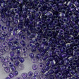 Miyuki Triangle Seed Bead 5/0 Inside Color Lined Sparkle Amethyst 21g Tube (1558)