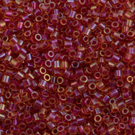 Miyuki Delica Seed Bead 8/0 Raspberry Lined Topaz 6.7g Tube DBL62