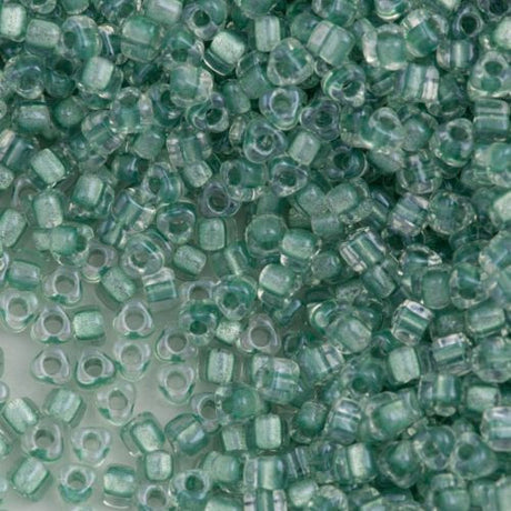 Miyuki Triangle Seed Bead 5/0 Inside Color Lined Cedar Green 21g Tube (1128)