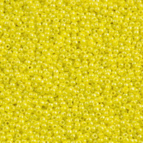 50g Toho Round Seed Beads 11/0 Opaque Dandelion Luster (128)