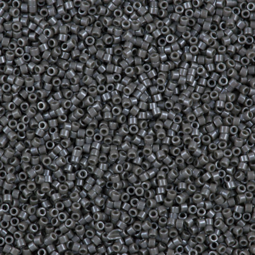 25g Miyuki Delica Seed Bead 11/0 Opaque Slate Glazed Luster DB268