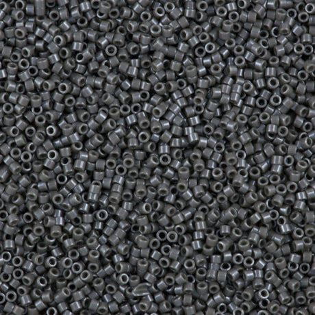 25g Miyuki Delica Seed Bead 11/0 Opaque Slate Glazed Luster DB268