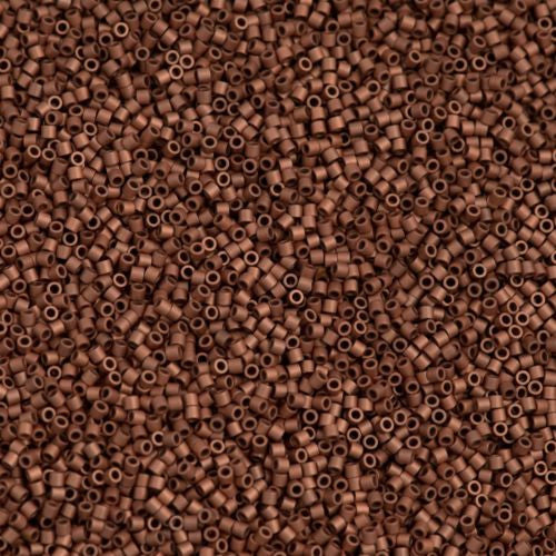 Miyuki Delica Seed Bead 15/0 Matte Copper Plated 2-inch Tube DBS340