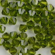 24 TRUE CRYSTAL 5mm Bicone Bead Olivine (228)