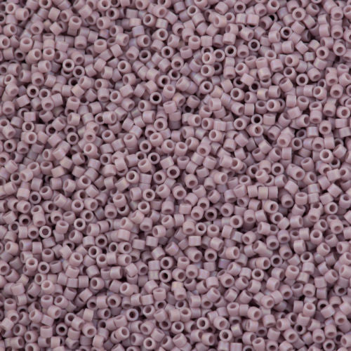 Miyuki Delica Seed Bead 15/0 Matte Opaque Lilac AB 2-inch Tube DBS875