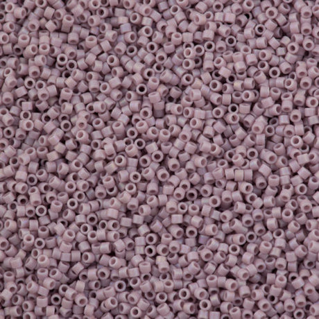 Miyuki Delica Seed Bead 15/0 Matte Opaque Lilac AB 2-inch Tube DBS875