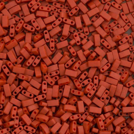 Miyuki Half Tila Seed Bead Opaque Matte Terra Cotta 7.5g Tube (2315)