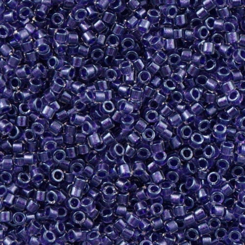 25g Miyuki Delica seed bead 11/0 Inside Dyed Color Dark Purple DB923 ...