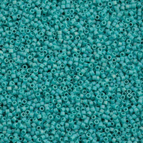 25g Miyuki Delica Seed Bead 11/0 Matte Opaque Turquoise AB DB878