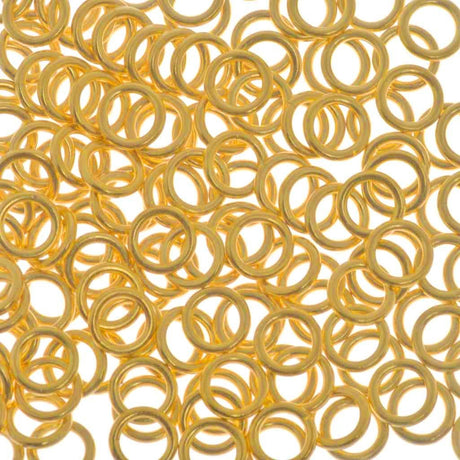 144pc Jump Ring 5mm Gold Plated I.D. 3.3mm