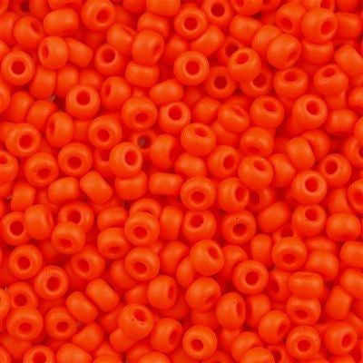 Miyuki Round Seed Bead 6/0 Matte Opaque Orange 20g Tube (406F)